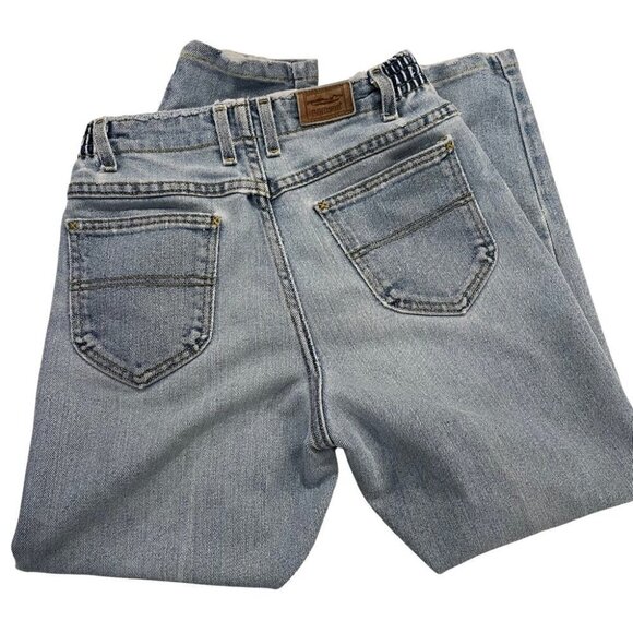𝅺Vintage LL Bean High Waisted Jeans Sz 4P XS Light Denim Double L Comfort Waist - Picture 1 of 13